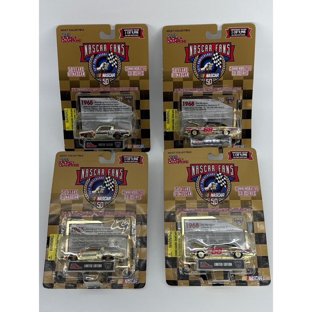 NASCAR Diecast Lot Racing Champions Gold 50th Anniv 1:64 Plymouth Ford